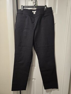 Liz Claiborne Womens Straight Pull-On Pant. Black. 12